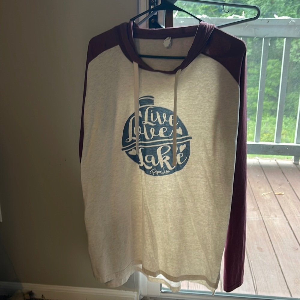 Lightweight long sleeve hooded shirt